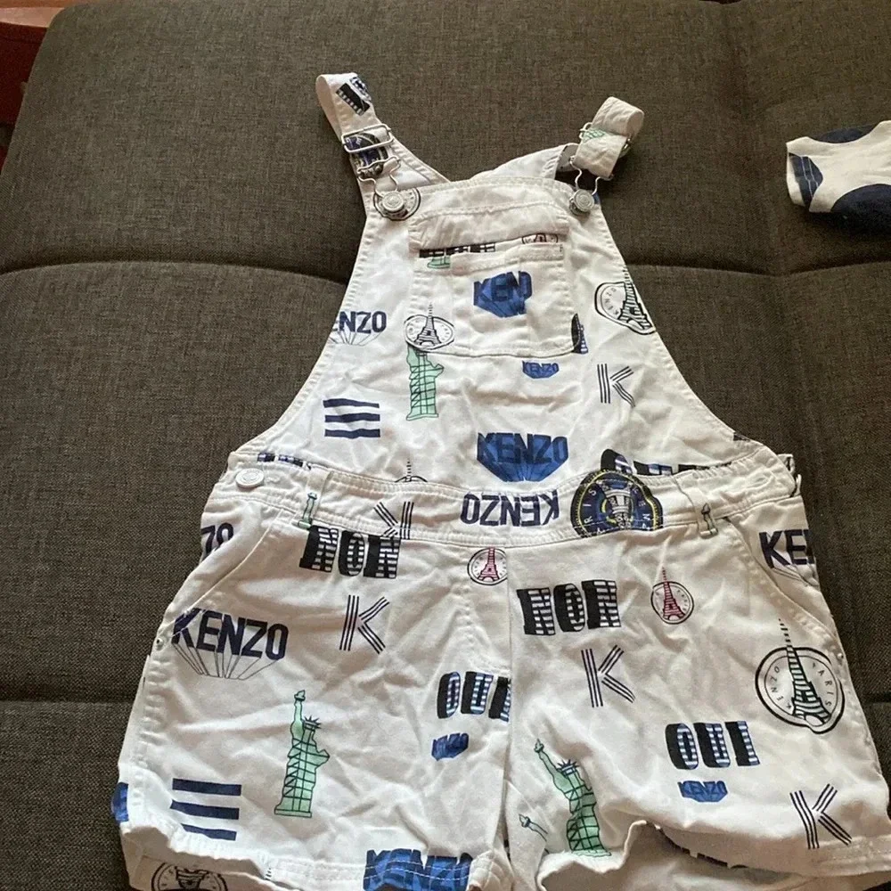 Kenzo Kids Girls Printed Dungarees and top size 10​​ - Picture 3 of 4